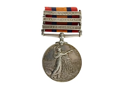 Lot 1438 - A VICTORIAN SOUTH AFRICA MEDAL AWARDED TO PTE. A. CROPLEY