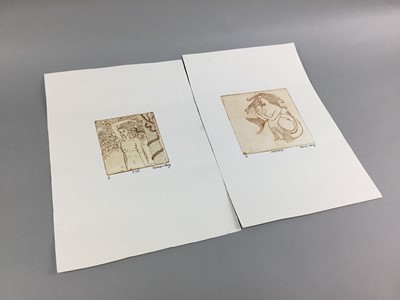 Lot 136 - A LOT OF TWO UNFRAMED ETCHINGS BY DAMIEN HENRY