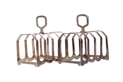 Lot 497 - A PAIR OF FOUR DIVISION TOAST RACKS