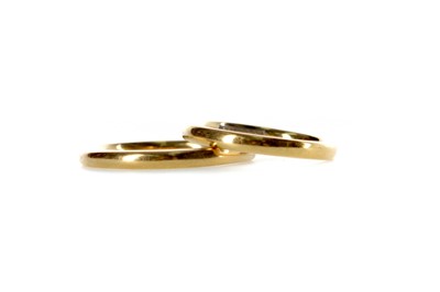 Lot 338 - TWO GOLD WEDDING BANDS