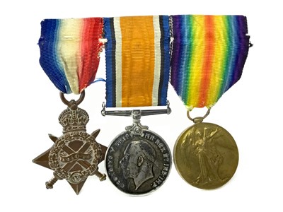 Lot 1464 - A TRIO OF WWI MEDALS