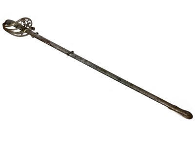 Lot 1466 - A 19TH CENTURY OFFICER'S DRESS SWORD