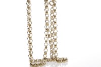 Lot 194 - NINE CARAT GOLD CHAIN NECKLACE with rolo links,...