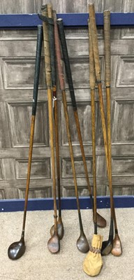 Lot 1771 - A LOT OF EIGHT HICKORY SHAFTED GOLF CLUBS