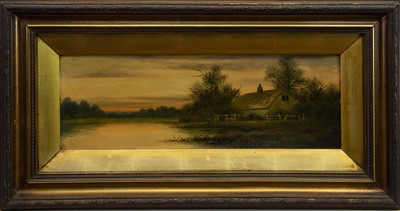Lot 605 - SUNSET, AN OIL BY G COLE