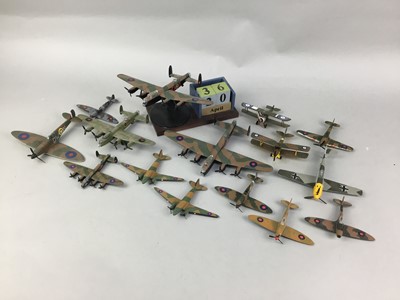 Lot 229 - A COLLECTION OF SPITFIRES AND OTHER MODEL FIGHTER JETS