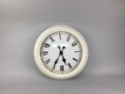 Lot 237 - A CONTEMPORARY 'FENLAND FINE CLOCKS' WALL CLOCK AND TWO OTHER CLOCKS