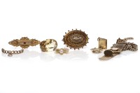 Lot 206 - GROUP OF VICTORIAN JEWELLERY including a nine...