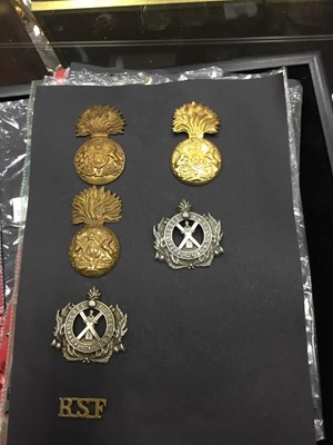 Lot 1405 - A COLLECTION OF METAL CAP BADGES AND OTHER INSIGNIA