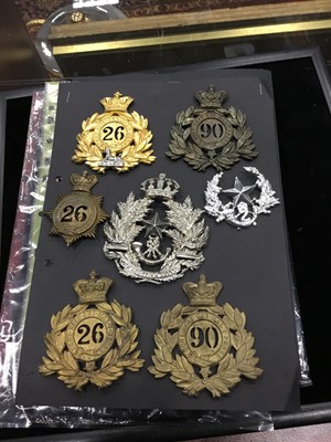 Lot 1411 - A COLLECTION OF METAL CAP BADGES AND OTHER INSIGNIA