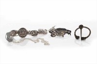 Lot 210 - SILVER SCOTTISH STYLE BRACELET with...