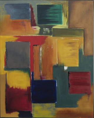 Lot 641 - ABSTRACT II, AN OIL BY ED SPITERI