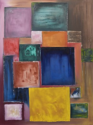 Lot 642 - ABSTRACT III, AN OIL BY ED SPITERI