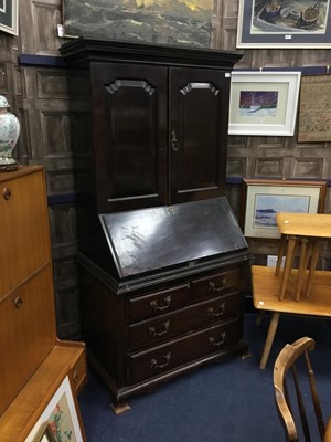 Lot 272 - A MAHOGANY BUREAU BOOKCASE