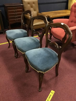 Lot 112 - A SET OF THREE VICTORIAN CHAIRS