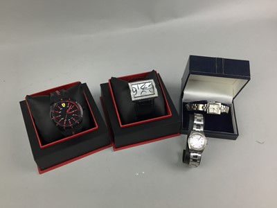 Lot 99 - A LOT OF TWO FERRARI WRIST WATCHES AND OTHER ITEMS