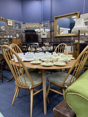 Lot 332 - AN ERCOL DROP LEAF DINING TABLE