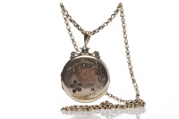 Lot 218 - VICTORIAN LOCKET ON CHAIN both unmarked, the...