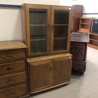 Lot 346 - AN ERCOL BOOKCASE