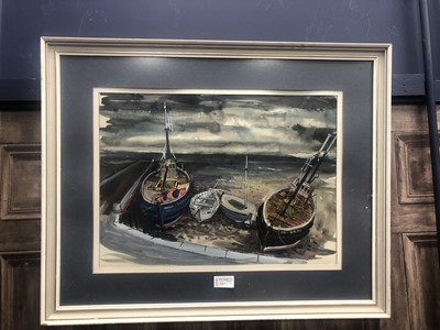 Lot 260 - AN OIL PAINTING OF THE 'PAMIR' BY S. DIASZUS AND TWO OTHER WATERCOLOURS