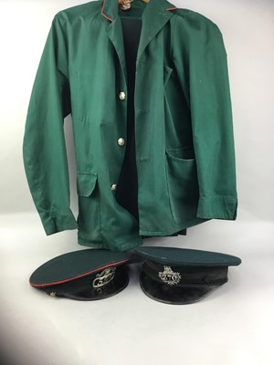 Lot 67 - A GLASGOW CORPORATION TRAM CONDUCTOR'S UNIFORM ALONG WITH A FARE CHART