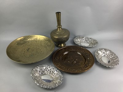 Lot 276 - A LOT OF BRASS AND SILVER PLATED WARE