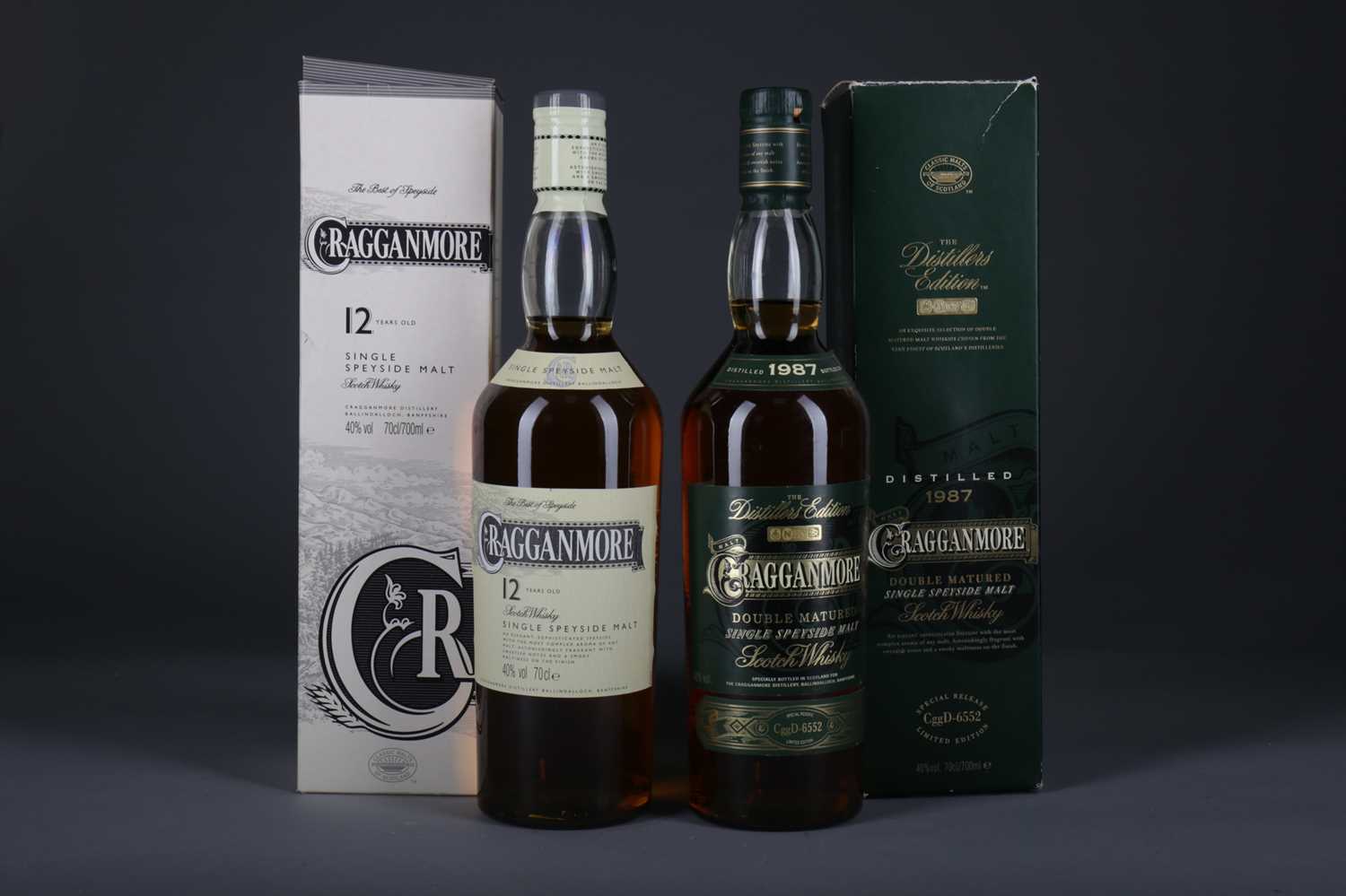 Lot 1306 - CRAGGANMORE 1987 DISTILLERS EDITION AND 12 YEARS OLD