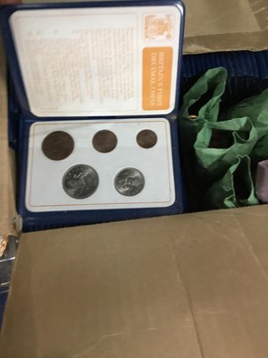 Lot 171 - A LOT OF BRITAIN'S FIRST DECIMAL COINS PACKS ALONG WITH OTHER COINS