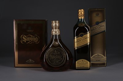 Lot 1339 - JOHNNIE WALKER SWING AND GOLD LABEL AGED 15 YEARS