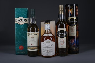 Lot 1371 - DEANSTON 12 YEARS OLD, GLENGOYNE 10 YEARS OLD AND DALWHINNIE 15 YEARS OLD