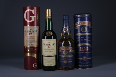 Lot 1376 - GLEN MORAY 12 YEARS OLD AND GLENLIVET AGED 12 YEARS