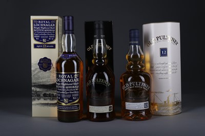 Lot 1382 - TWO BOTTLES OF OLD PULTENEY AGED 12 YEARS AND ROYAL LOCHNAGAR AGED 12 YEARS