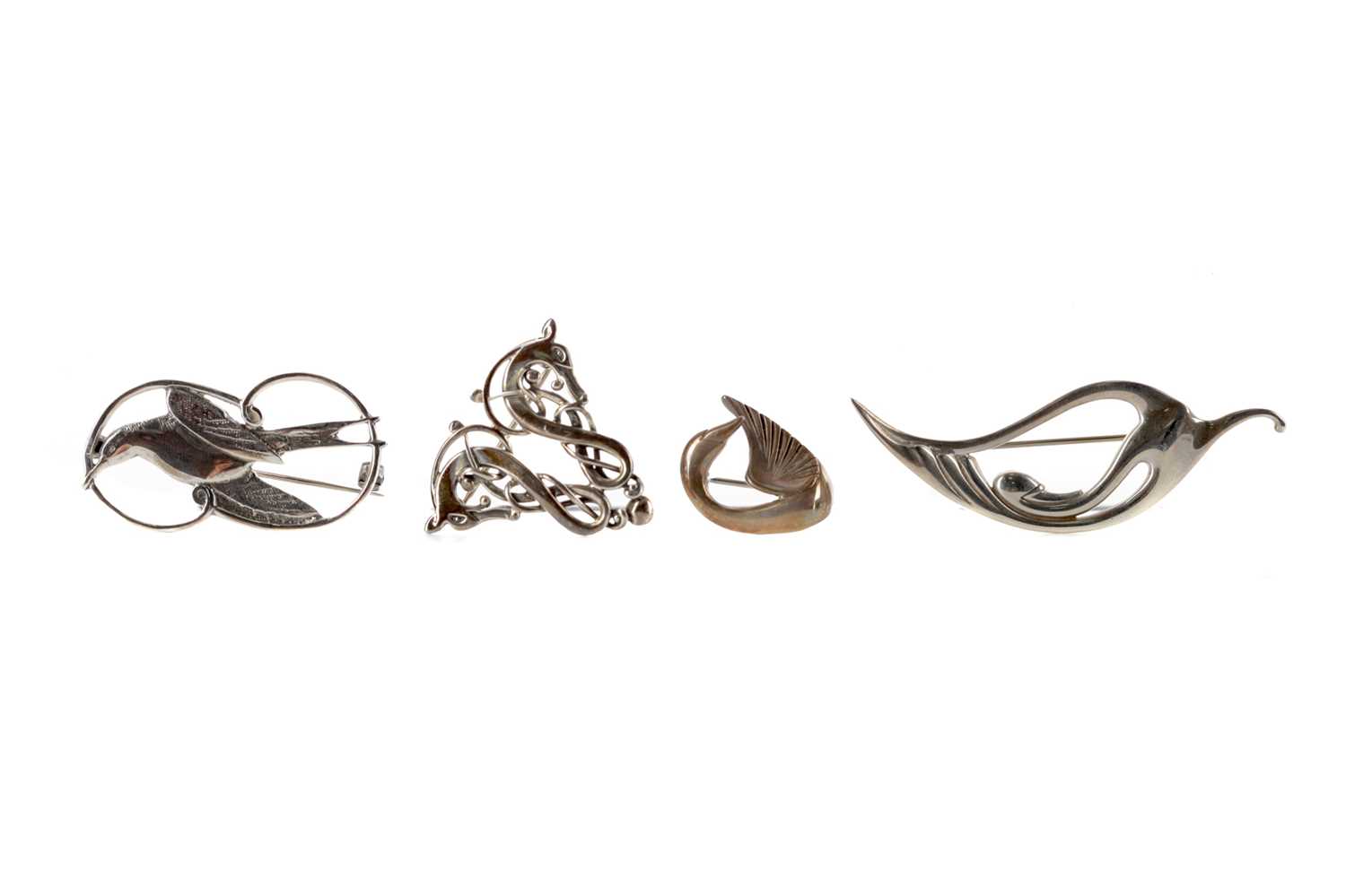 Lot 339 - A COLLECTION OF OLA GORIE AND OTHER SILVER JEWELLERY