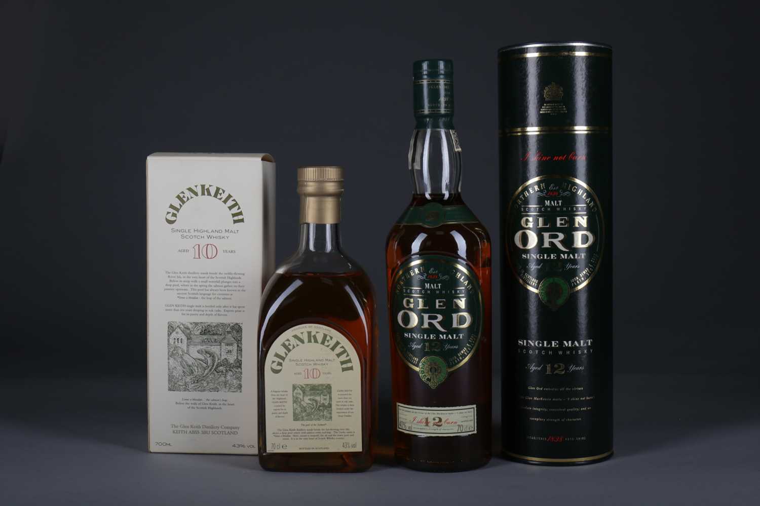 Lot 1387 - GLEN ORD AGED 12 YEARS AND GLEN KEITH AGED 10 YEARS