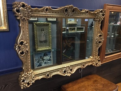 Lot 471 - A VICTORIAN STYLE WALL MIRROR AND OTHER MIRRORS