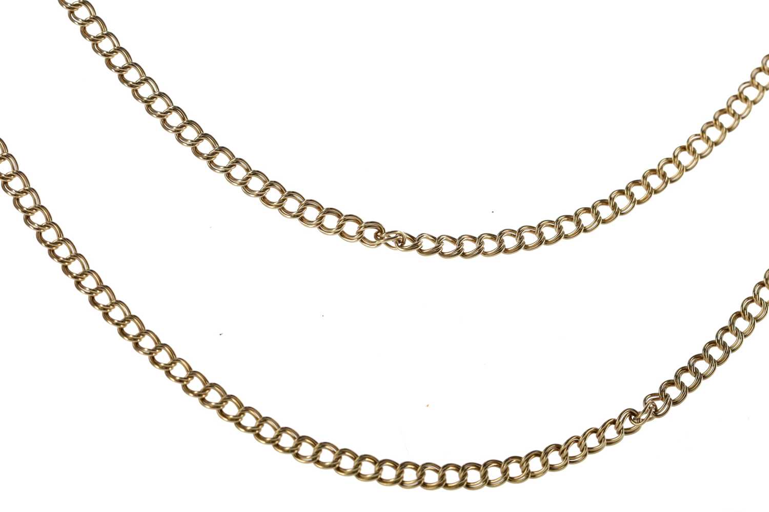Lot 356 - TWO GOLD CHAINS