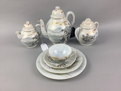 Lot 514 - A JAPANESE EGGSHELL PART TEA SERVICE