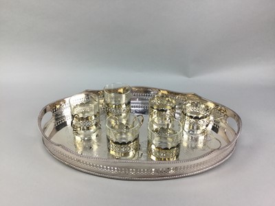 Lot 540A - A SILVER PLATED SERVING TRAY AND OTHER SILVER PLATED WARE