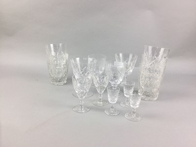 Lot 594 - A LOT OF VARIOUS CRYSTAL GLASSES