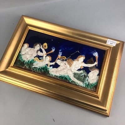 Lot 537 - A LATE 19TH CENTURY MAJOLICA TILE