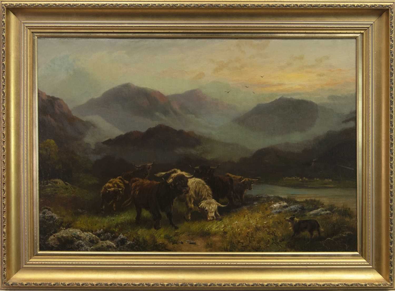 Lot 29 - MIDST HILL AND HEATHER, AN OIL BY A TAYLOR