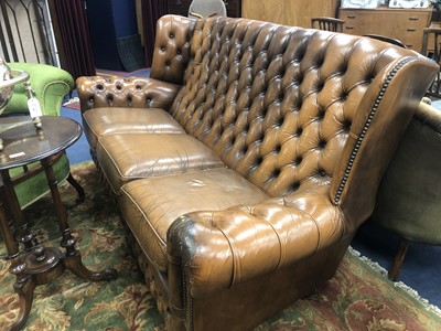 Lot 333A - A THREE SEATER CHESTERFIELD SETTEE