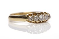 Lot 304 - VICTORIAN DIAMOND RINGS set with five...