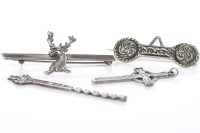 Lot 307 - FOUR IONA SILVER BROOCHES with marks for Iain...