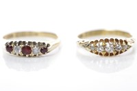 Lot 316 - TWO VICTORIAN EIGHTEEN CARAT GOLD RINGS each...