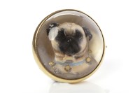 Lot 334 - RARE VICTORIAN ESSEX CRYSTAL PUG BROOCH of...