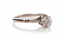 Lot 375 - DIAMOND SOLITAIRE RING set with a brilliant...