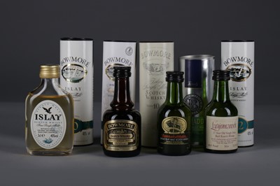 Lot 1416 - NINE ISLAY MALT WHISKY MINIATURES