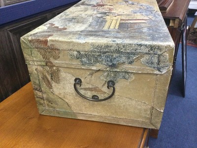 Lot 101 - A CHINESE VELLUM WEDDING CHEST