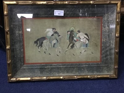 Lot 102 - A PAIR OF CHINESE PRINTS OF POLO PLAYERS